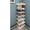 Zapatero moderno, armario de zapatos de madera ensamblado multicapa, Zapatero minimalista de madera, almacenamiento multifuncional
