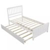Fácil moderno montar la cama urbana de la plataforma del gemelo de madera sólida de la cama nido de la pantalla plana