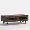 Mesa de consola de madera con base metálica clásica moderna del hogar de los muebles del panel fijada con 2 cajones
