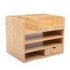 HOSTK-archivo de personalización moderno para oficina, almacenamiento de escritorio con cajones, estantes organizadores de escritorio de bambú