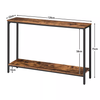 HOOBRO, superventas, mesa consola de madera para pasillo, mesa consola moderna de lujo con patas de Metal negro para muebles de sala de estar