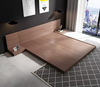 Cama de madera King Size con marco de cama con plataforma de Mdf, sencilla y moderna, con mesita de noche