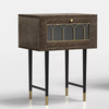 Mesa de consola de madera con base metálica clásica moderna del hogar de los muebles del panel fijada con 2 cajones