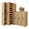 Nuevo diseño nórdico, ahorro de espacio, plegable de madera, tipo extraíble, Zapatero lateral, soporte de pared con puertas con ruedas