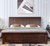 Cama duradera elegante adaptable de madera sólida de la casa de los muebles del color de la nuez sola