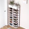 Pequeña puerta del hogar interior provincial Mini estante Simple multicapa gabinete de zapatos de madera Simple