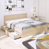 Cama moderna del diseño de la cama del tablero del MDF con el sistema de madera de los muebles del dormitorio del marco de la cama del almacenamiento